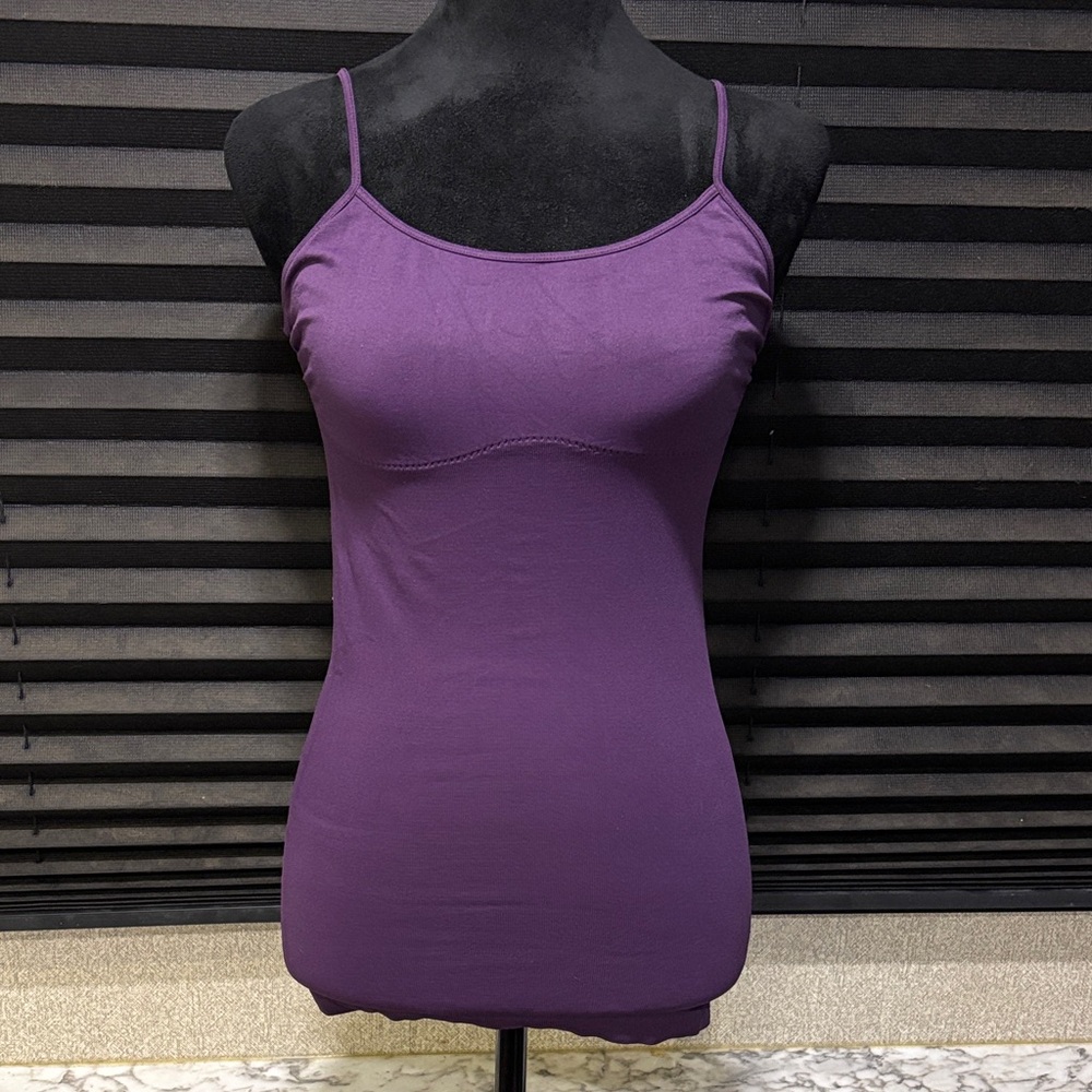 Y2K GUESS JEANS Women’s Purple Spaghetti Strap Stretch Cami Tank Top SZ‎ S/M